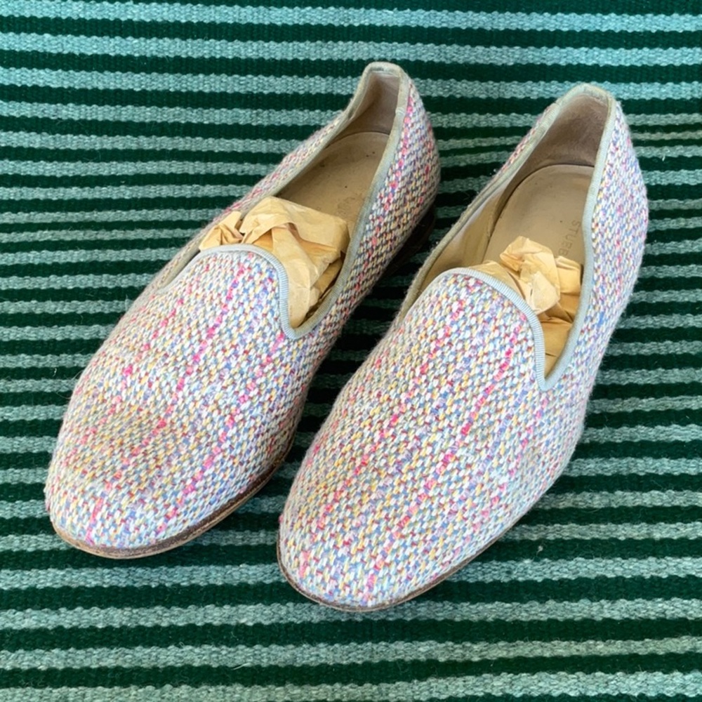 Stubbs & Wootton Multicolor Tweed Loafers